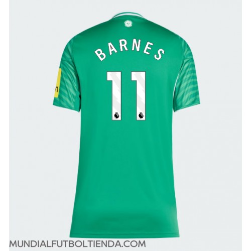 Camiseta Newcastle United Harvey Barnes #11 Segunda Equipación Replica 2025-26 para mujer mangas cortas